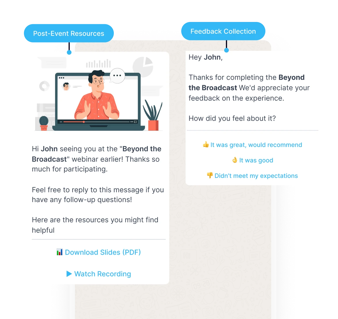 Event attendee engagement interface
